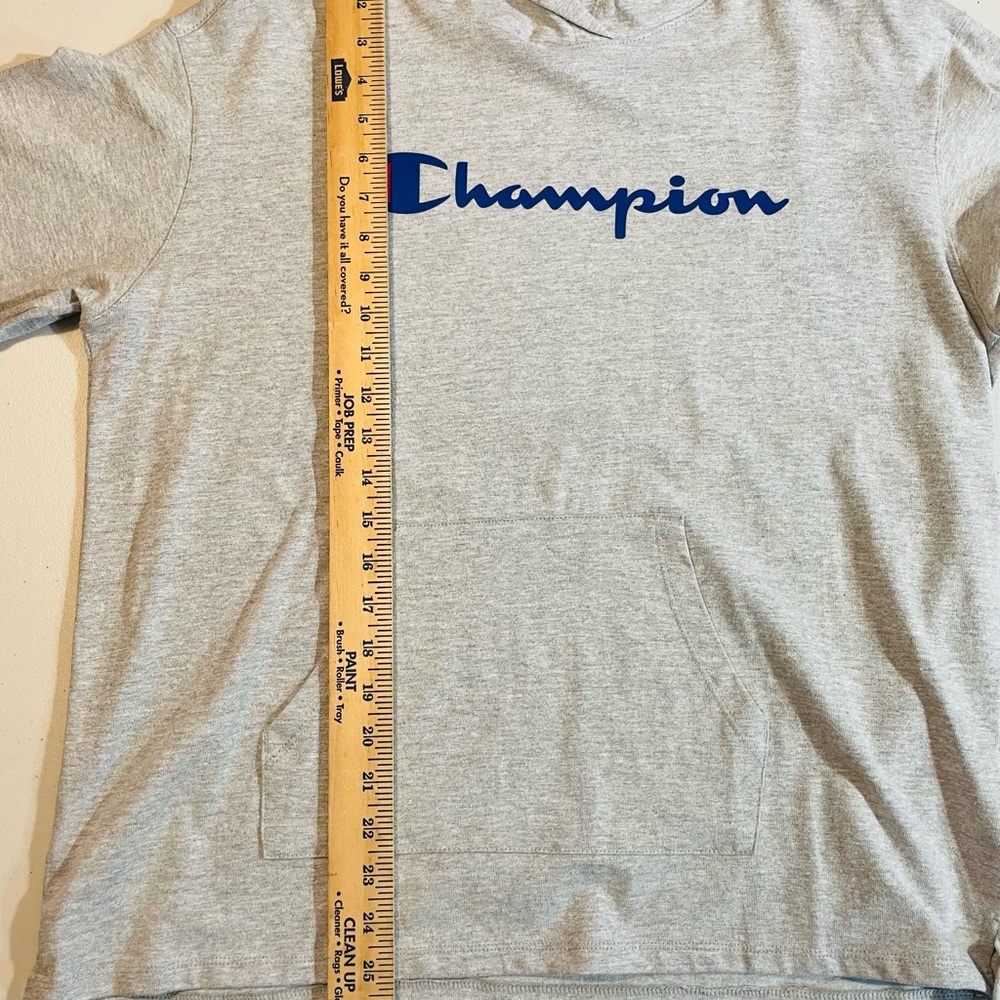 NWT Champion Women Large Heather Gray Hoodie with Logo - Picture 5 of 8